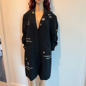 Cinq a Sept blazer / dress with embellishments and French embroidery
